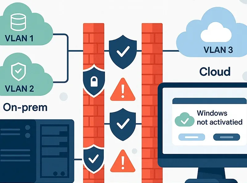 Firewall and network segmentation in hybrid cloud