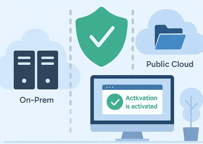 Hybrid cloud data control illustration