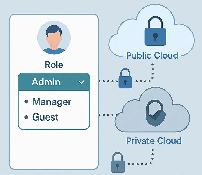 Role-based access control illustration