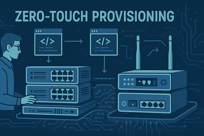 Zero Touch Provisioning network automation illustration